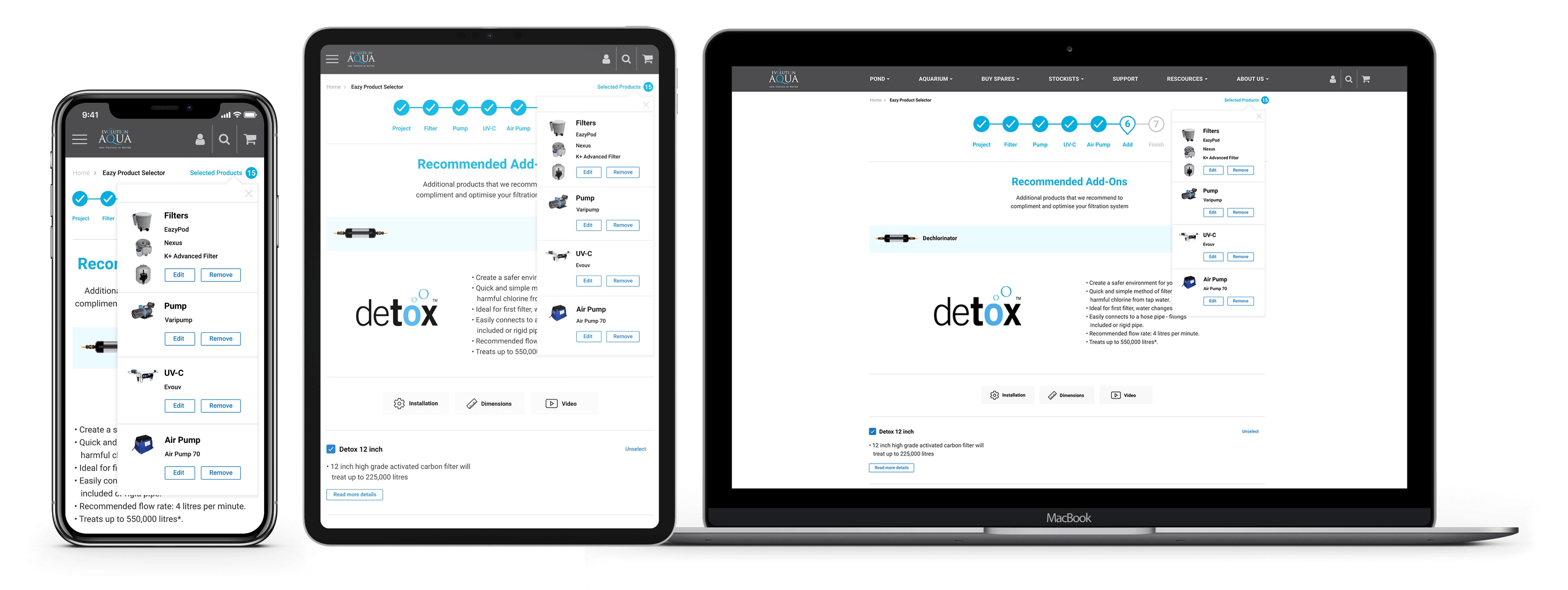Image showing a page of the application on mobile, tablet and desktop.