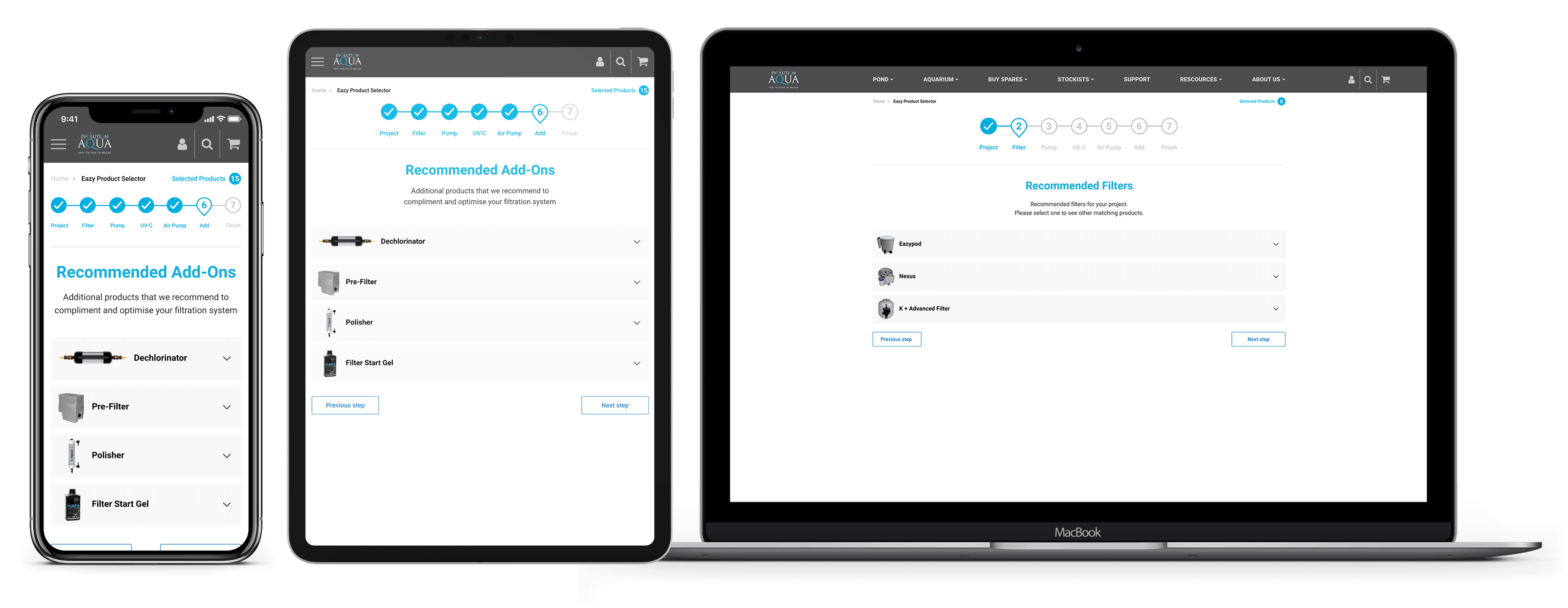 Image showing a page of the application on mobile, tablet and desktop.