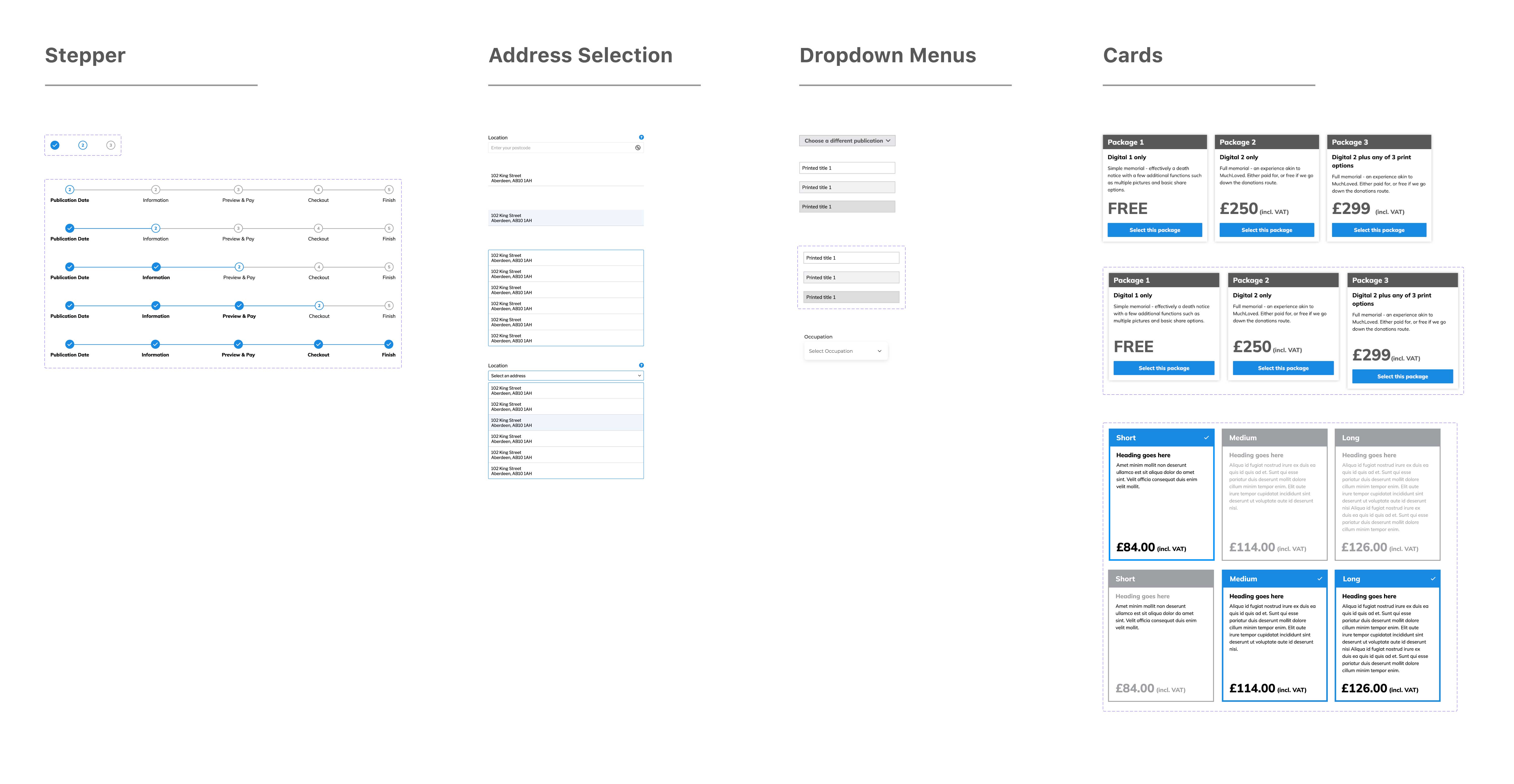 A second image of components created in Figma