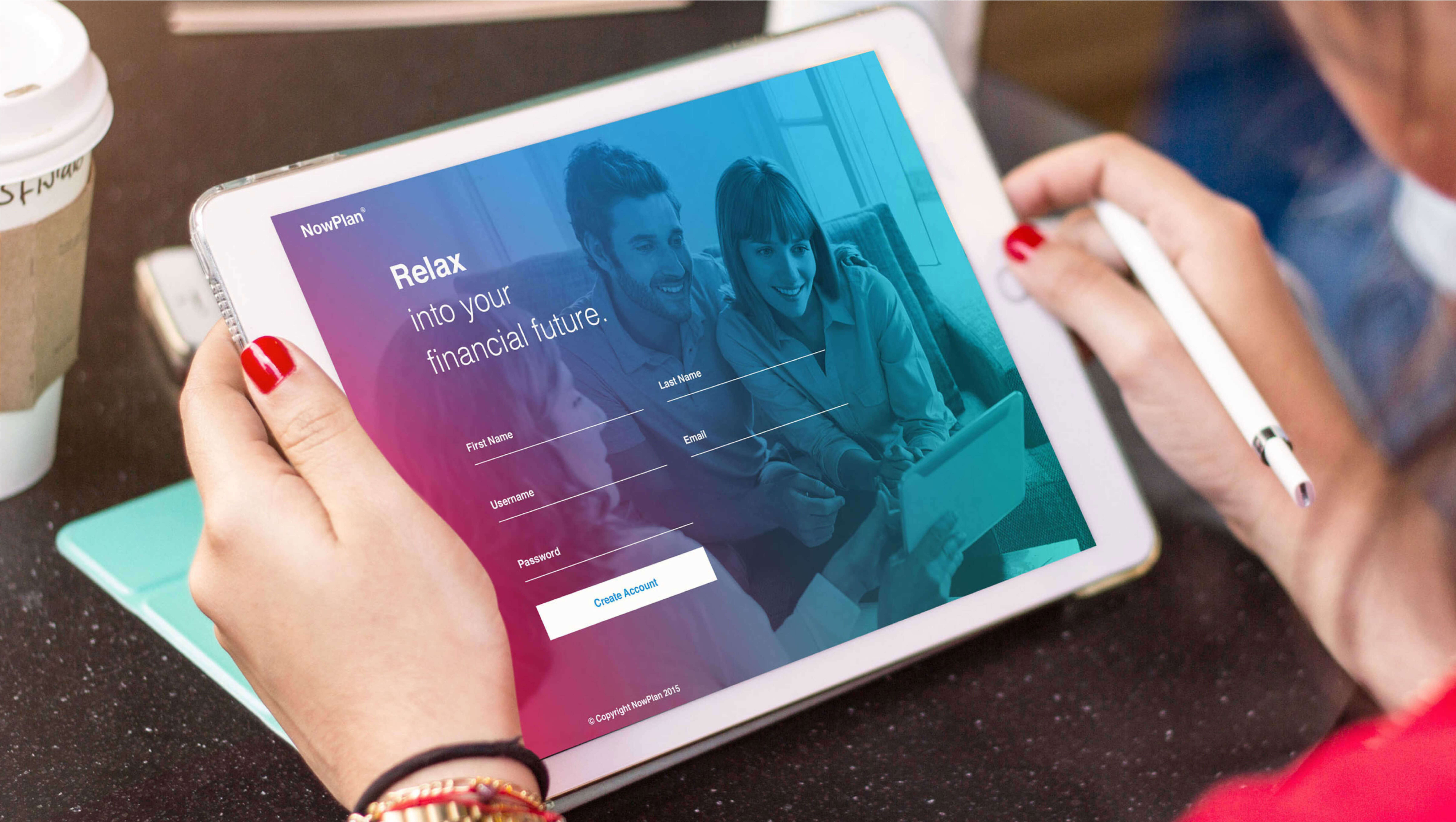 Register & Sign In screen on iPad