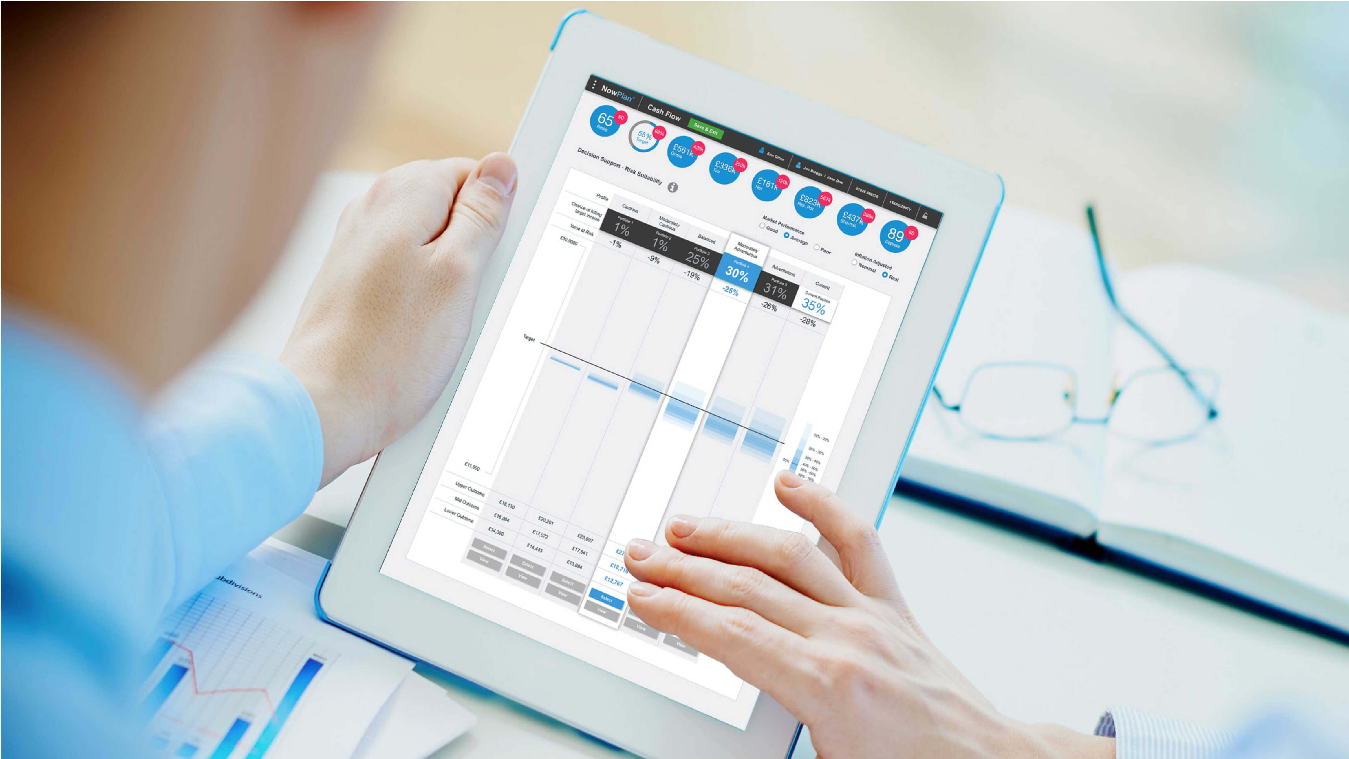 Risk Suitability Screen on an iPad