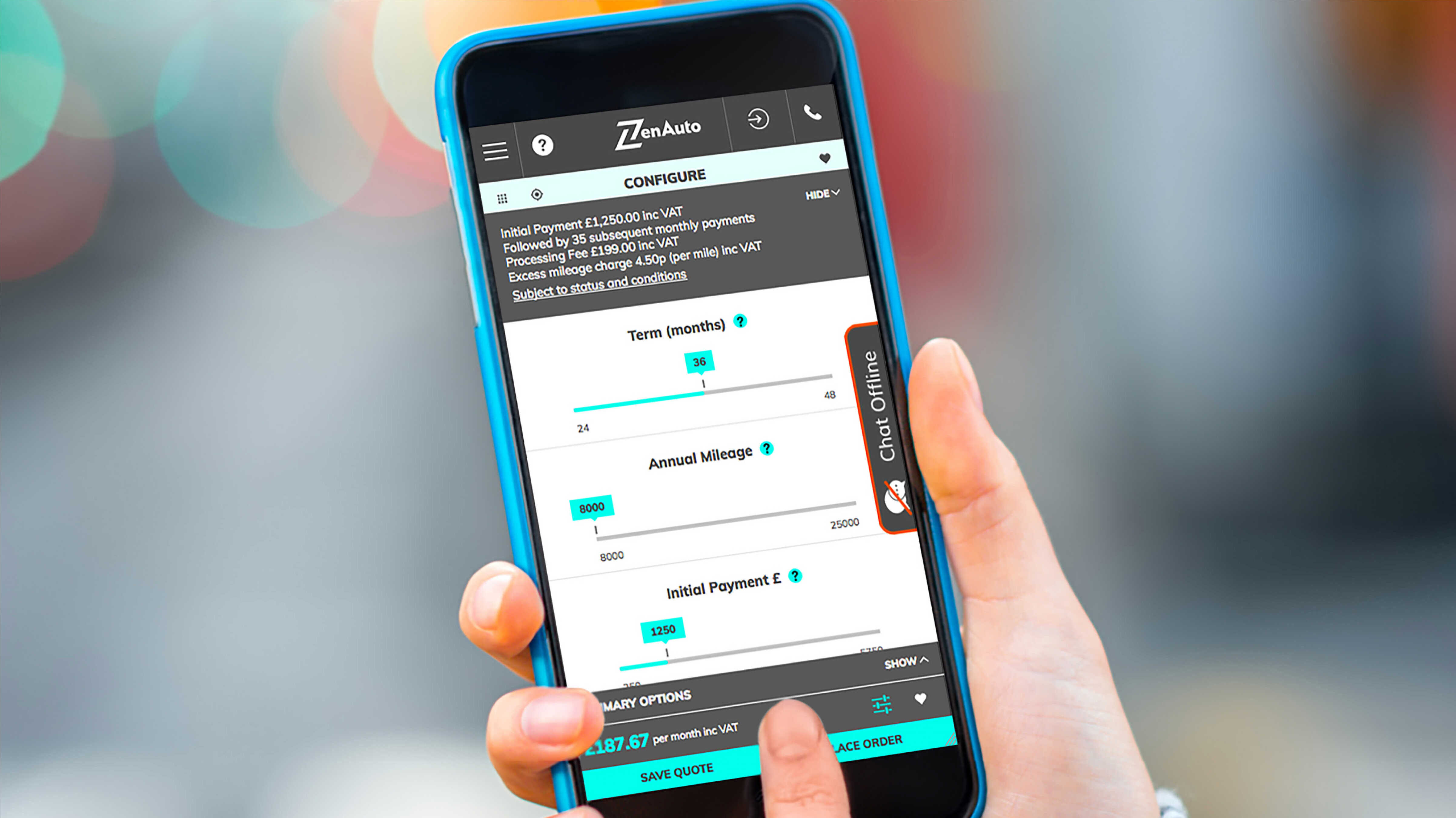 Finance sliders mobile image